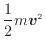 $ \dfrac{1}{2} m \bm{v}^2 $