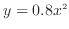 $ y=0.8x^2$