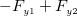 $\displaystyle  - F_{y1} + F_{y2}  $