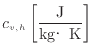 $ c_{v, h} \left [\dfrac{\rm J}{\rm kgK} \right ]$