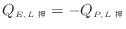 $\displaystyle Q_{E, L } = - Q_{P, L }
$