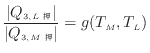 $\displaystyle \frac{ \vert Q_{3, L 可} \vert }{ \vert Q_{3, M 可} \vert } = g(T_M, T_L)$