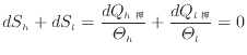 $\displaystyle dS_h + dS_l = \frac{dQ_{h }}{\varTheta_h} + \frac{dQ_{l }}{\varTheta_l} = 0
$