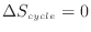 $\displaystyle \Delta S_{cycle} = 0$