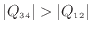 $\displaystyle \vert Q_{34} \vert > \vert Q_{12} \vert
$