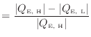 $\displaystyle = \frac{ \vert Q_\text{E, H} \vert - \vert Q_\text{E, L} \vert }{ \vert Q_\text{E, H} \vert }$