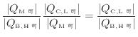 $\displaystyle \frac{ \vert Q_\mathrm{M 可} \vert }{ \vert Q_\mathrm{B, H 可} ...
...} = \frac{ \vert Q_\mathrm{C, L 可} \vert }{ \vert Q_\mathrm{B, H 可} \vert }$