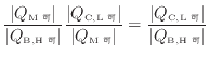 $\displaystyle \frac{ \vert Q_\mathrm{M 可} \vert }{ \vert Q_\mathrm{B, H 可} ...
...} = \frac{ \vert Q_\mathrm{C, L 可} \vert }{ \vert Q_\mathrm{B, H 可} \vert }$