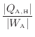 $\displaystyle \frac{ \vert Q_\mathrm{A, H} \vert }{ \vert W_\mathrm{A} \vert }$